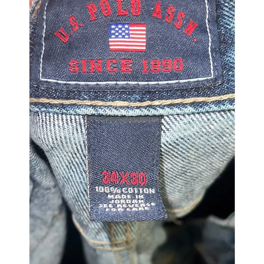 U.S. Polo Assn Baggy Carpenter Jeans 34x30 Blue